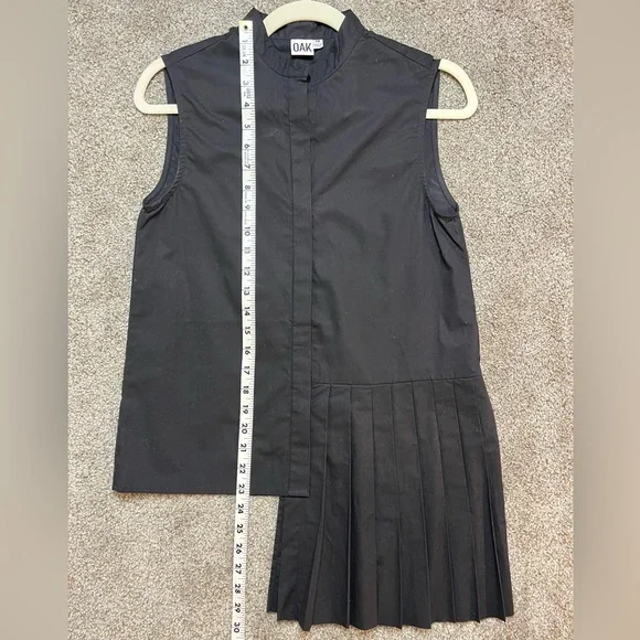 OAK Pleated button front tank blouse - Picture 8 of 8